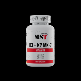 MST Nutrition Vitamin D3 + K2 MK7, 60 Kapseln