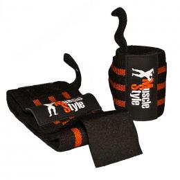 MuscleStyle Handgelenkbandage 45cm Schwarz-Orange Angebot kostenlos vergleichen bei topsport24.com.