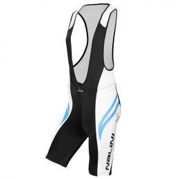 NALINI PRO Predazzo schwarz-weiß-blau kurze Trägerhose, für Herren, Größe S, Rad