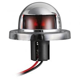 Navigationslicht aus ABS verchromt Backbord rot 112,5°