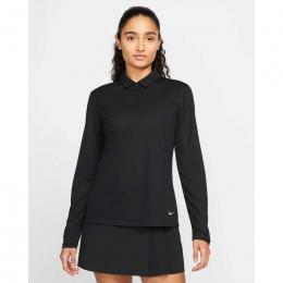 Nike Dri-FIT Victory Long-Sleeve Golf-Polo Damen | black-white M