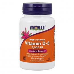 Now Foods Vitamin D3 2000iU 120 Kapseln