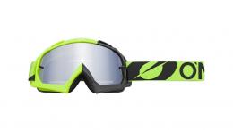 O'Neal B-10 Goggle TWOFACE BLACK NEON YELLOW/SILVER LENS ONE SIZE