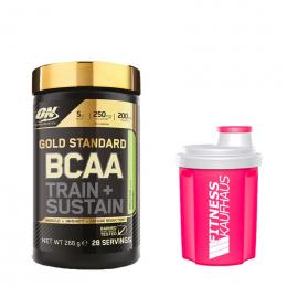 Optimum Nutrition Gold Standard BCAA Train + Sustain 266g + Ladyline Shaker Angebot kostenlos vergleichen bei topsport24.com.