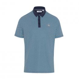 Original Penguin Golf SS All-over Retro Mic Polo Herren | black iris L