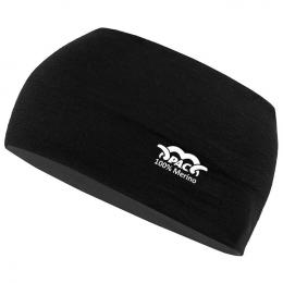 P.A.C. Merino Total Black Stirnband, für Herren, Radbekleidung