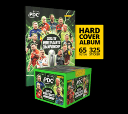 Panini PDC World Darts Championship 2025/26 - Hardcover Bundle mit einer Stickerbox