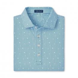 Peter Millar MOSAIC Performance Jersey Polo Kelly Hard Collar Herren | lacinato L