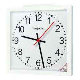 Peweta Funk-Wanduhr mit Sekundenanzeiger, 60x60 cm, Zifferblatt arabische Zahlen, Batteriebetrieb