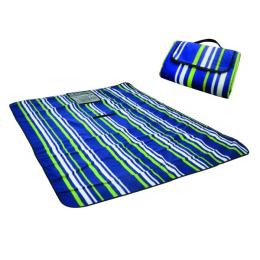 Picknickdecke - 135 x 170cm - Tragetasche - Blau gestreift. Angebot kostenlos vergleichen bei topsport24.com.