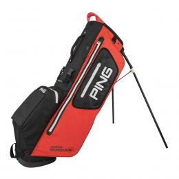 Ping Hoofer Monsoon Stand-Bag | scarlet-black, white