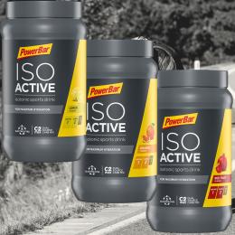 PowerBar ISOACTIVE Dose mit 600g. Verschiedene Sorten