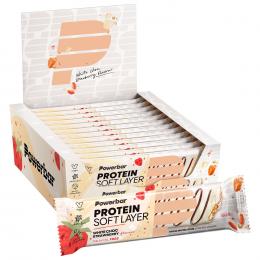 POWERBAR Protein Soft Layer White Choc Strawb 12 St Riegel, Energie Riegel, Spor