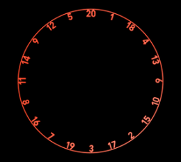 Precise 180 OnePiece Lasercut Zahlenring - Inferno Red