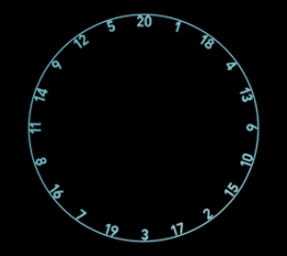 Precise 180 OnePiece Lasercut Zahlenring - Infinity Blue