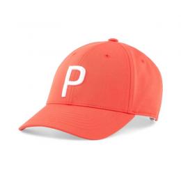 Puma Pony P Cap Damen | hot coral-bright white one size