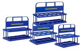 PVC-Flaschenträger (ohne Flaschen, 4 Größen) - Farbe: Blau
