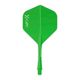 RavenX Dart Flights - Schaft und Flight in einem - 6 St?ck - No.2 Gr?n