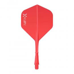 RavenX Dart Flights - Schaft und Flight in einem - 6 St?ck - No.2 Rot