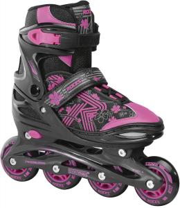Roces Kinder Inlineskates Jockey 3.0 Girl (26.0-29.0 (Rollen 64 mm), black/pink)