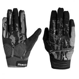 ROECKL Minaya schwarz-grau Langfingerhandschuhe, für Herren, Größe 8, Handschuhe
