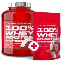 Scitec Nutrition 100% Whey Protein Professional 2350g + 500g Zitrone K?sekuchen Erdbeere wei?e Schokolade