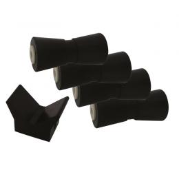 SET 4x V-Kielrolle 250 mm + Bugschutz 100x75mm