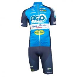 Set AGO - AQUA SERVICE 2018 (Radtrikot + Radhose), für Herren, Fahrradbekleidung