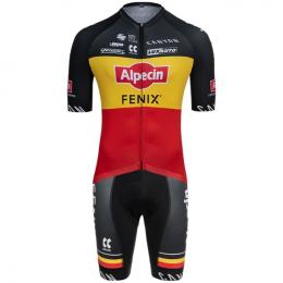 Set ALPECIN-FENIX Belgischer Meister 2021 (Radtrikot + Radhose), für Herren, Fah