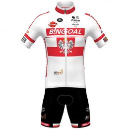 Set BINGOAL-WALLONIE BRUXELLES Polnischer Meister 2021 (Radtrikot + Radhose), fü