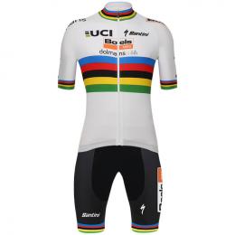 Set BOELS DOLMANS World Champion 2019(Radtrikot + Radhose), für Herren, Fahrradb