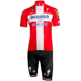 Set DECEUNINCK-QUICK STEP Dänischer Meister 2019(Radtrikot + Radhose), für Herre