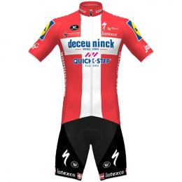 Set DECEUNINCK QUICK-STEP Dänischer Meister 2020 (Radtrikot + Radhose), für Herr