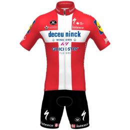 Set DECEUNINCK QUICK-STEP Dänischer Meister 2021 (Radtrikot + Radhose), für Herr