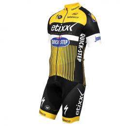 Set ETIXX-QUICK STEP TDF Edition gelb(Radtrikot + Radhose), für Herren, Fahrradb