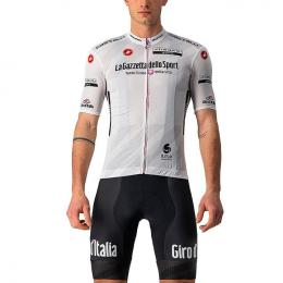 Set GIRO D'ITALIA Maglia Bianca 2021 (Radtrikot + Radhose), für Herren, Fahrradb