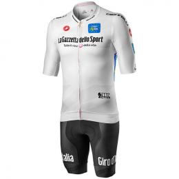 Set GIRO D'ITALIA Maglia Bianca Race 2020 (Radtrikot + Radhose), für Herren, Fah