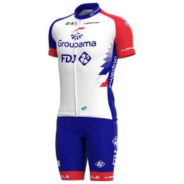 Set GROUPAMA-FDJ 2021 (Radtrikot + Radhose), für Herren, Fahrradbekleidung