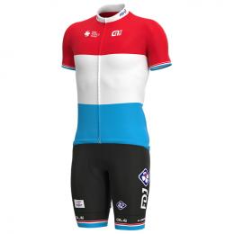 Set GROUPAMA-FDJ Luxemburgischer Meister 2021(Radtrikot + Radhose), für Herren,