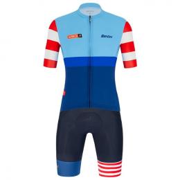 Set LA VUELTA 1791m 2021 (Radtrikot + Radhose), für Herren, Fahrradbekleidung