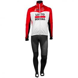 Set LOTTO SOUDAL 2018 (Winterjacke + lange Radhose), für Herren