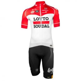 Set LOTTO SOUDAL PRR 2018 (Radtrikot + Radhose), für Herren, Fahrradbekleidung