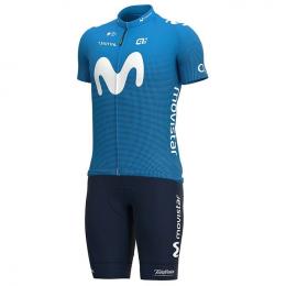 Set MOVISTAR TEAM 2021 (Radtrikot + Radhose), für Herren, Fahrradbekleidung