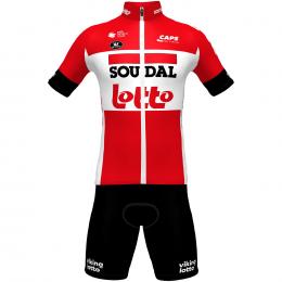 Set (Radtrikot + Radhose) LOTTO SOUDAL 2022 Set (2 Teile), für Herren, Fahrradbe