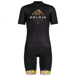 Set (Radtrikot + Radhose) MALOJA SchwarzerleM. Set (2 Teile), für Herren