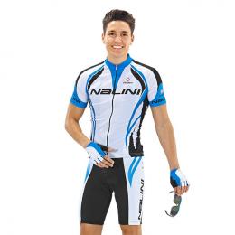 Set (Radtrikot + Radhose) NALINI PRO Predazzo weiß-blau-schwarz Set (2 Teile), f