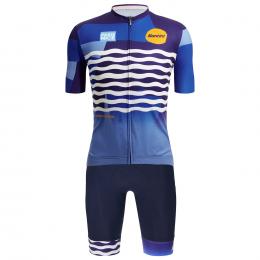 Set (Radtrikot + Radhose) SANTINI Paris-Nice 2022 Set (2 Teile), für Herren, Fah