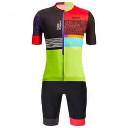 Set (Radtrikot + Radhose) SANTINI Paris- Roubaix FORGER DES HEROES 22 Set (2 Tei