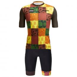 Set (Radtrikot + Radhose) SANTINI Paris Tours Vigne 2022 Set (2 Teile), für Herr