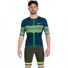 Set (Radtrikot + Radhose) SANTINI Tono Profilo Set (2 Teile), für Herren